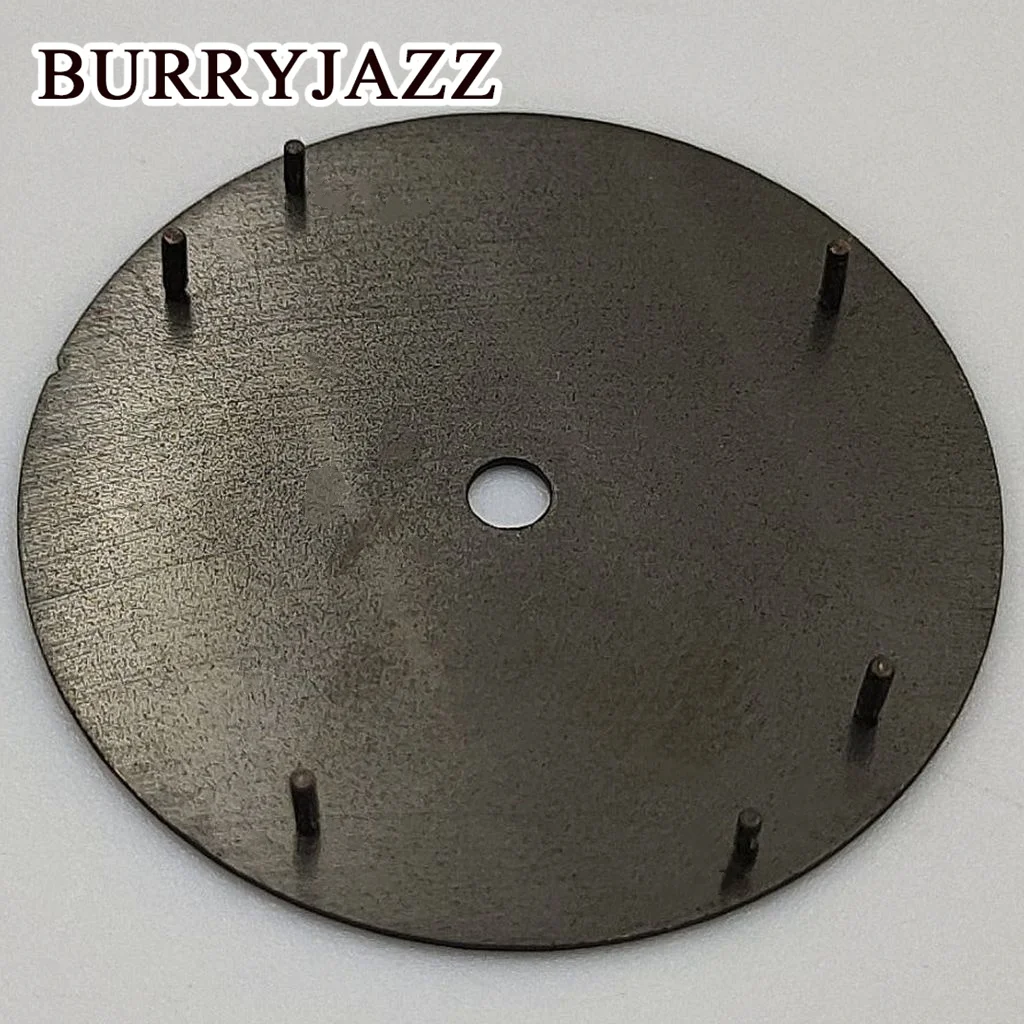 Burryjazz 28.5มม. ไม่มีโลโก้ NH35 ETA2824 NH36 2836 PT5000 Miyota 8215หน้าปัดสีดำหน้าปัดสีเขียวส่องสว่างใส่ได้3นาฬิกากรอบมงกุฎ