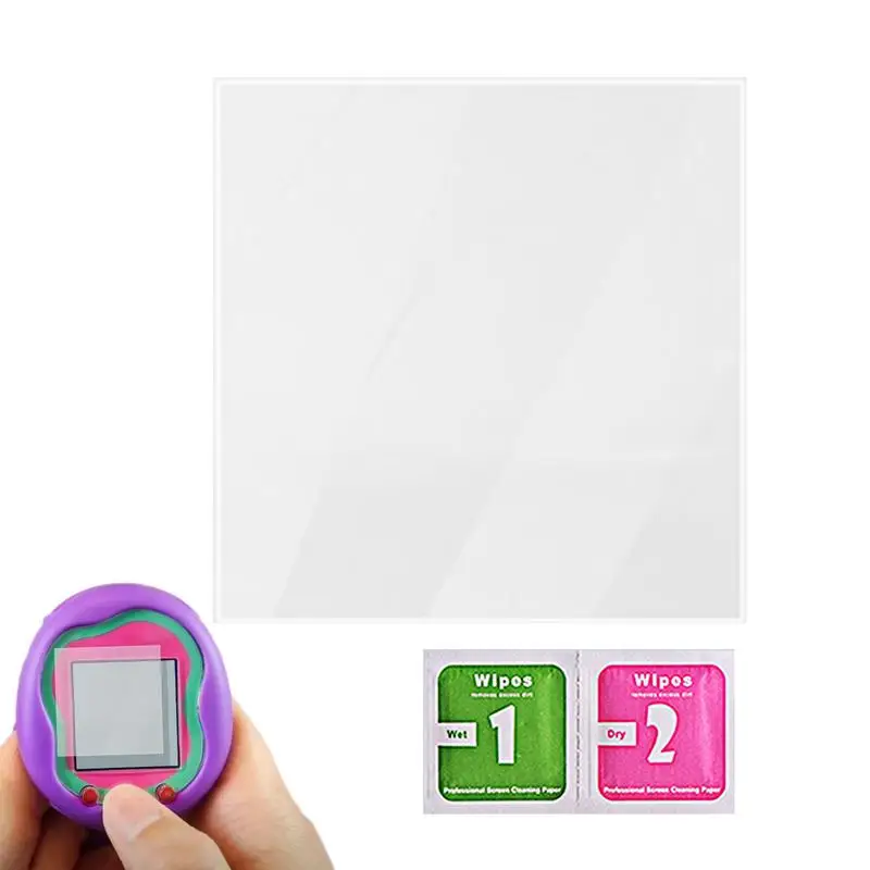 Virtual Pet Machine Protection Film Square High Definition Protective Film 5pcs Virtual Pet Game Machine Protective Cover