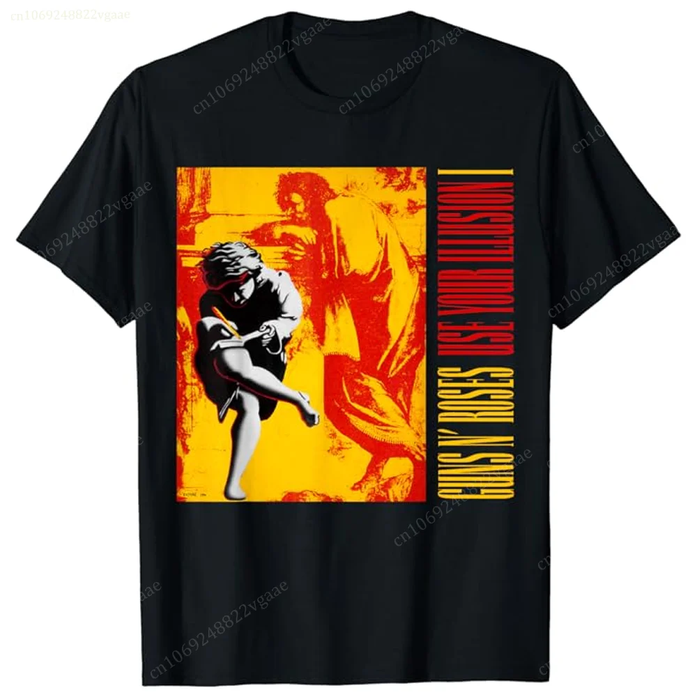Summer Guns N Roses Cotton T Shirt Men Women Vintage Short Sleeve Kids Tee Shirt Oversized Tops Clothes Rock Band Streetwear