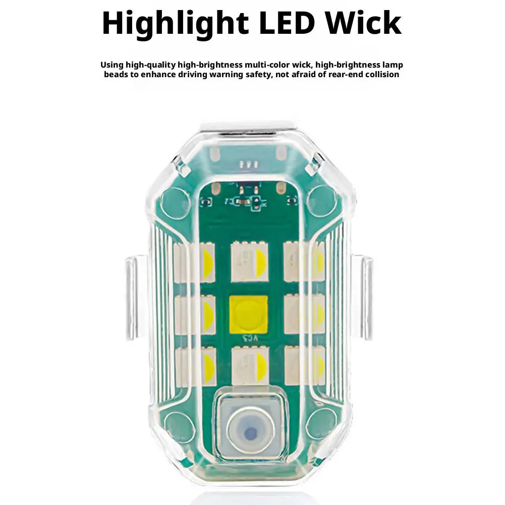 

Для велосипеда/автомобиля, мотоцикла, дрона, беспроводной стробоскоп, красочный индикатор управления, предупреждение, светодиодный пульт дистанционного управления, сигнал предотвращения столкновений Fla R3F9