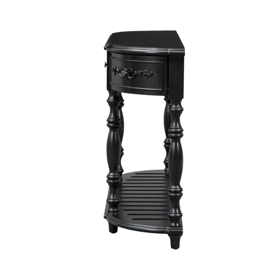 U_STYLE 52''Modern and Contemporary Curved Console Table Sofa Table Entryway Table for Hallway Living Room with 4 Drawer image 6