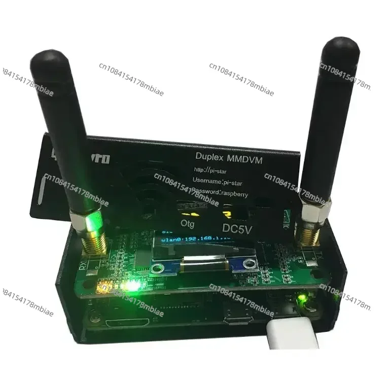 Assembled Duplex MMDVM Hotspot UHF VHF + OLED + Antenna Case Kit Support P25 DMR YSF DSTA NXDN With Raspberry Pi Zero W