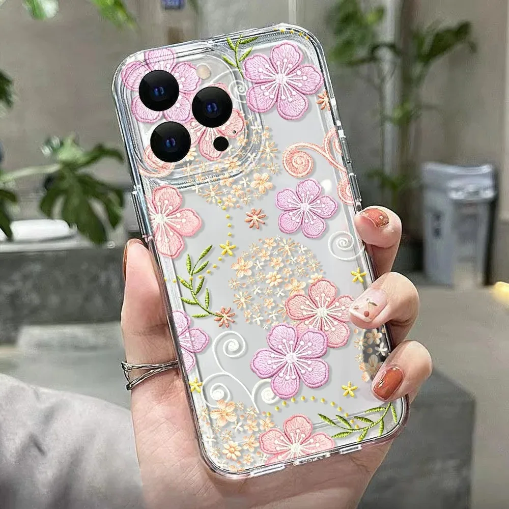 Funda de teléfono con diseño floral romántico para Samsung A06 A04E A05S A04 A55 A54 A35 A14 A15 A15 A34 A24 A23 A21S A56 M55 M54 M23 M53 M33