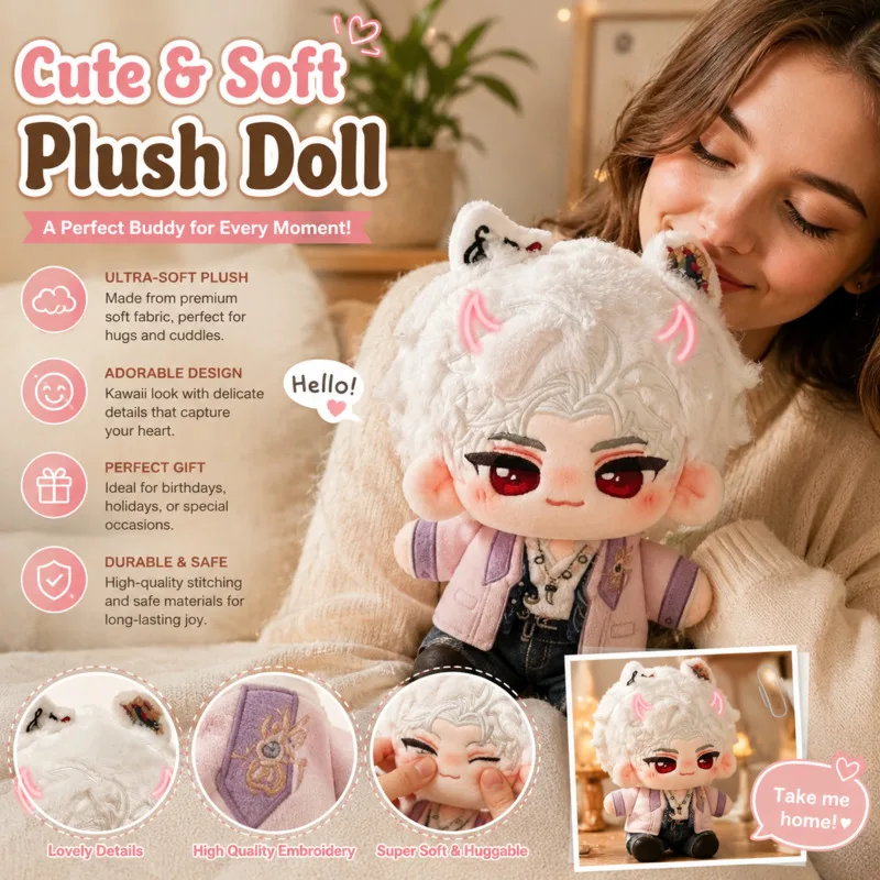 Sylus Anime Cute 10cm Star Body Sylus Cotton Plush Doll Soft Stuffed Collectible Decoration Birthday Gift Otome Game Lovers New