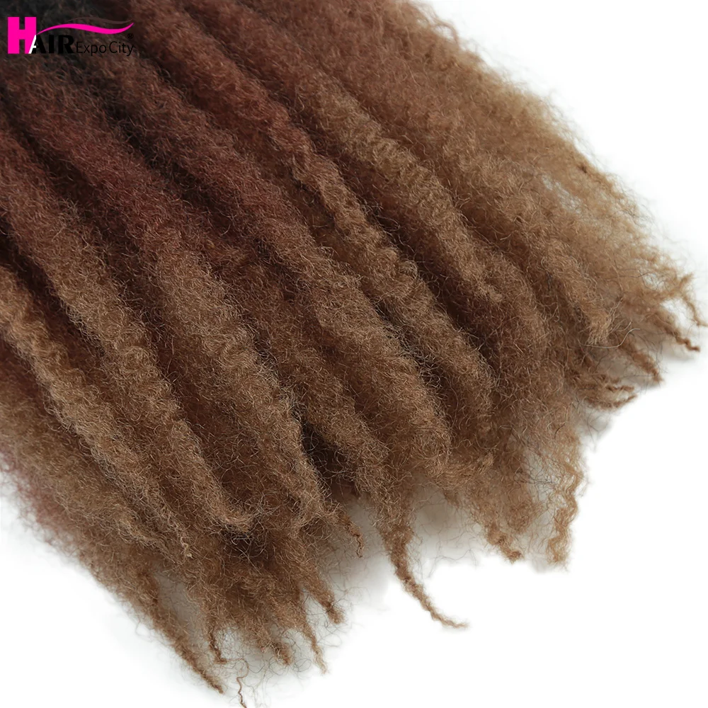 Marley Twist Zöpfe Haar 14 Zoll synthetische Afro verworrene lockige Häkelhaar für Frauen Marley Flechten Haar verlängerungen