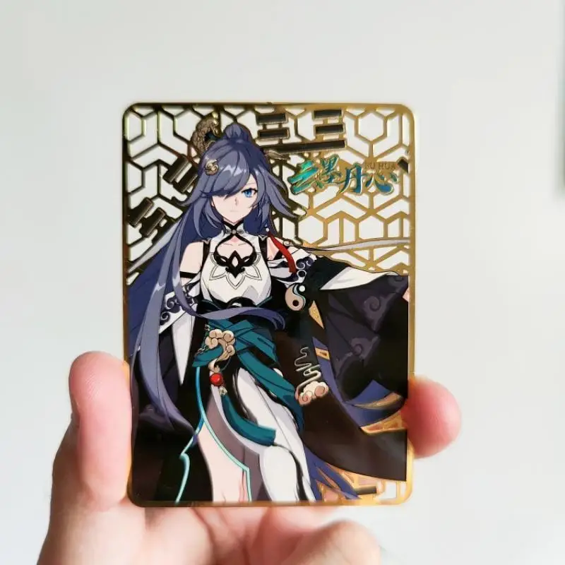 Anime Goddess Story Honkai Impact 3 Prometheus Beautiful characters DIY homemade Metal cards Toy collection Birthday present