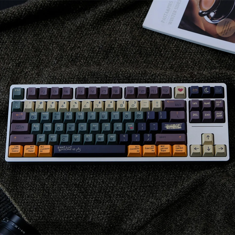 

Колпачки для клавиш Love Story PBT 151, вишневый профиль, сублимационные полные наборы клавиш для Outemu Gateron Switch, механическая клавиатура