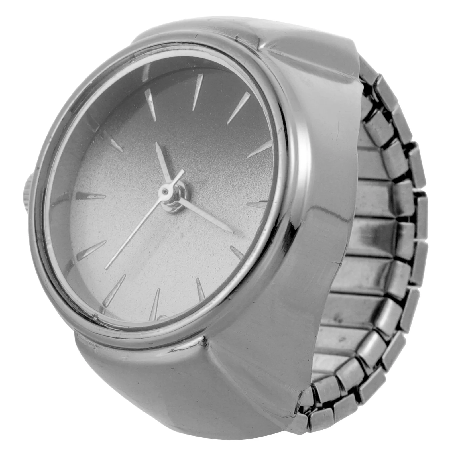 

Finger Watch 1Pc Ring Watches for Women Fashion Jewelry Vintage Decorative Unique Casual Design Silver Gradient