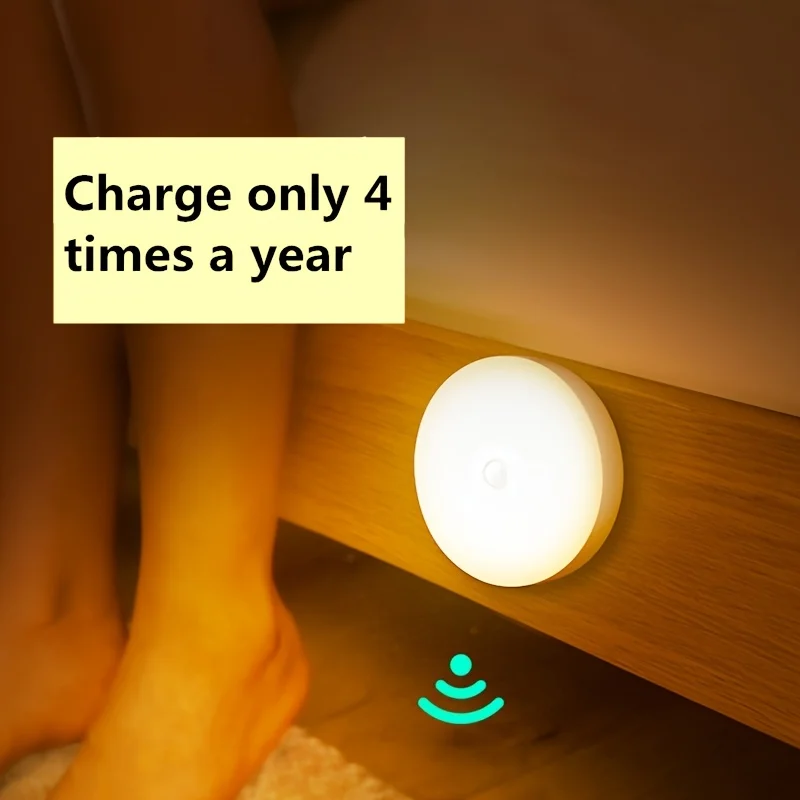 

Motion Sensor Human Sensing Lamp, USB Rechargeable LED Night Light for Bedroom Desk Staircase, Creative Gift for Dorm Home
