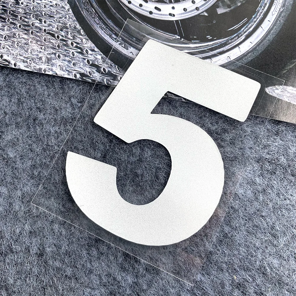 0-9 Track Number Digital Sticker Motorcycle Racing Competition Modified Accessories Waterproof Decorative Decal Windshie image 5