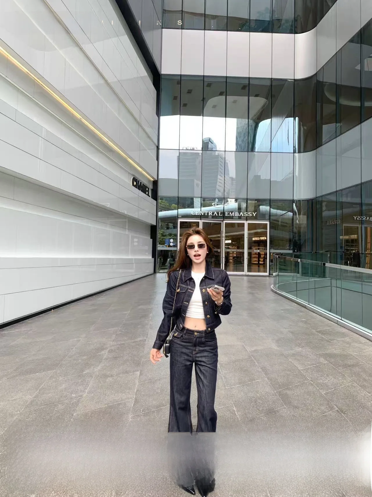 

Lilylikes Ultra Soft Cotton Denim Jacket And Pants Set Original Jeans High Waist Trousers Short Style Casual Spring Fashion