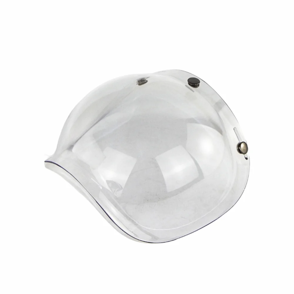 

Durable Transparent Open Face Helmet 3-Snap Vintage Bubble Visor Wind and Sun Protection Helmet Face Lens Riding Gear