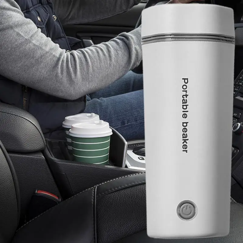 Car Water Heater Portable Car Kettle Water Boiler Temperature Control Mug 12V 24V Travel Electric Kettle For Cars Trucks