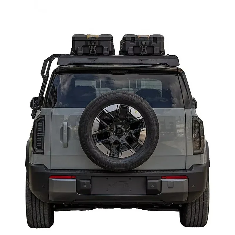 Slidabl Roof Platform Set With Side Ladder for SUV Offroad Vehicle Heavy Duty Aluminum Cargo Carrier Climbing Rack Kit