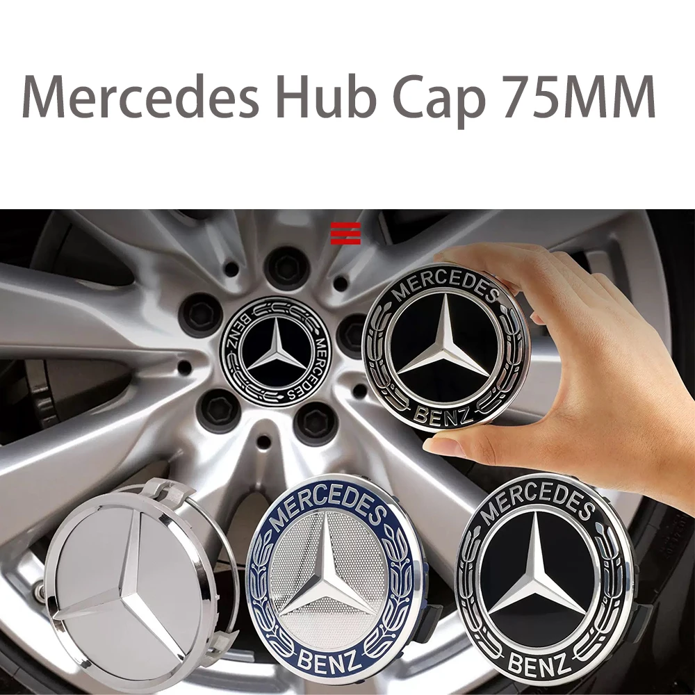 75mm Car Styling Wheel Center Covers Hub Caps Replacement For Mercedes Benz W211 W203 W204 W210 W124 AMG W202 CLA W212 W220 W205