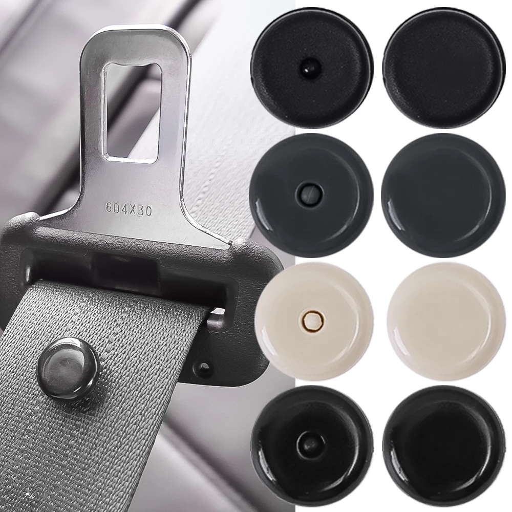 4/8pcs Car Seat Belt Stop Button Clamp Fastener Seat Belt Stopper Fixed Button Anti-Slip Button Retainer Car Interior