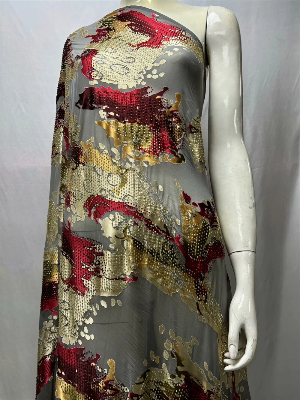 

Шелковая ткань со стразами – элегантный дизайн из искусственного шелка, высококачественное блестящее кружево для женской одежды, 3,5 ярда, Dirac Somali