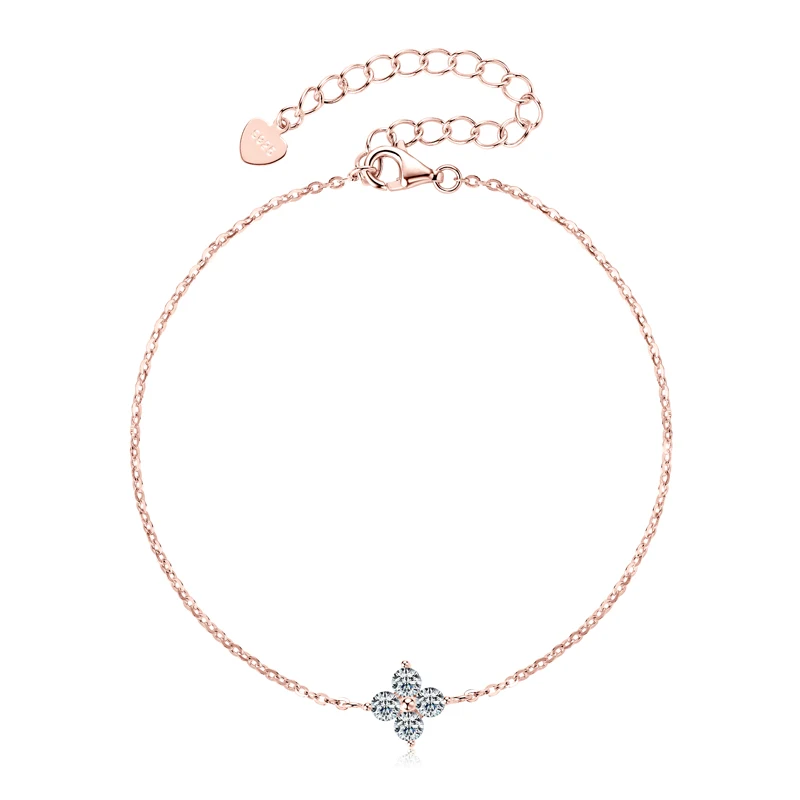 NONE RAPRGOLD Moissanit Diamant Klee Anhänger Halskette für Frauen S925 Sterling Silber Blume Halsketten Edlen Schmuck Geschenke Collares 10