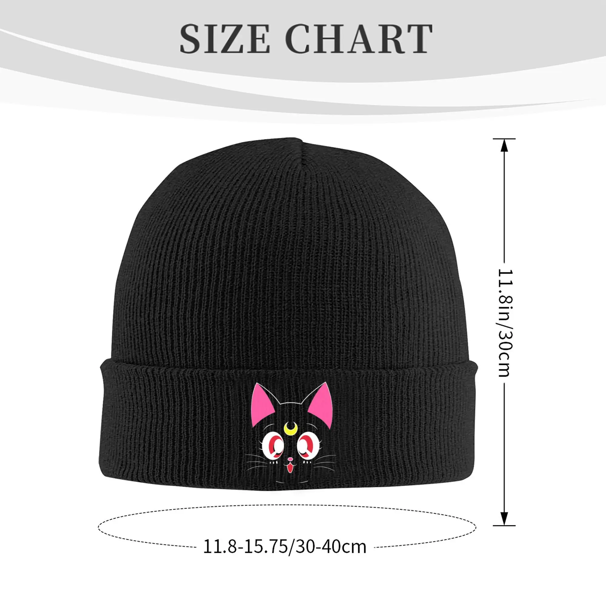 Anime Sailors Moons Knitted Hat Beanies Winter Hat Warm Acrylic  Color  Cap for Men Women Gift