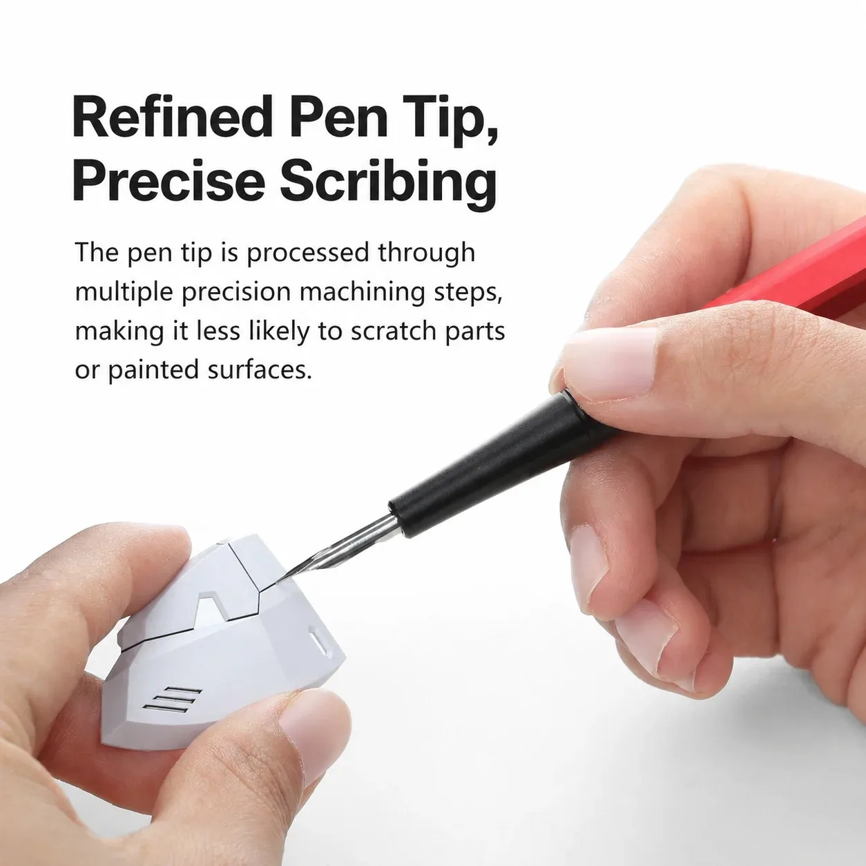 DSPIAE AT-PL Non-Overflow Panel Liner Pen Aluminum Handle Detail Marker with Nib for Gundam Mecha Military Model Craft