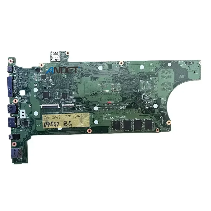 NM-D352 For Lenovo ThinkPad T14 T15 P14s P15s Gen 2 Laptop Motherboard I7-1185G7 16G I5-1145G7 8G Notebook Mainboard Accessories