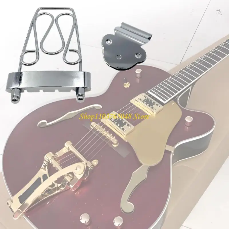 R53E Metal 4 String Jazzs Bass Bridge Metal Texture for Enhancing Resonance and Precise Tuning Stability on Electric Guitars