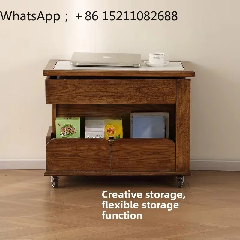 SCY living room sofa small side few multi-function lifting and rotating mobile three-in-one coffee table