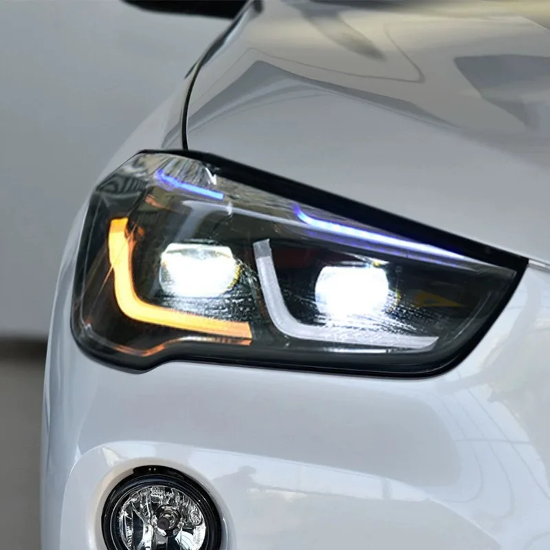 -For Upgraded Full LED Headlight Assembly for X1 F48 F49 2016-2019 LED Lens Sequential Turn Signal DRL*