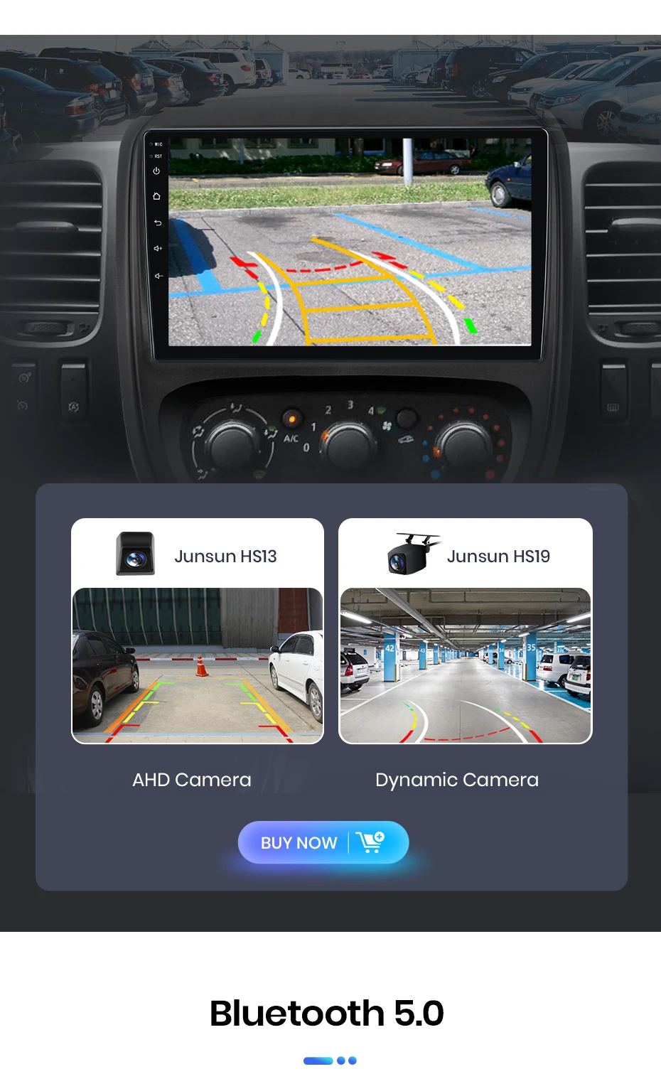 Junsun Autoradio für Renault Trafic 3 2014-2021 mit CarPlay, Android Auto, FM, RDS, DSP, BT, GPS-Navigation, SWC, HD IPS Touchscreen, Plug & Play Multimedia-Player, Freisprechfunktion, Original-Autostil-Haupteinheit – Detail 21