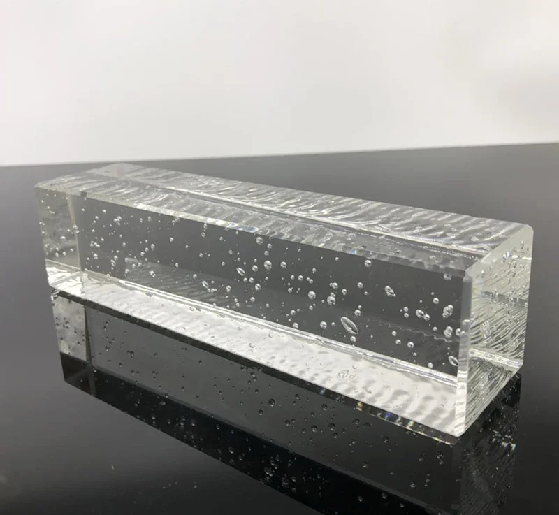 solid glass brick foam crystal hotel decorative glass block