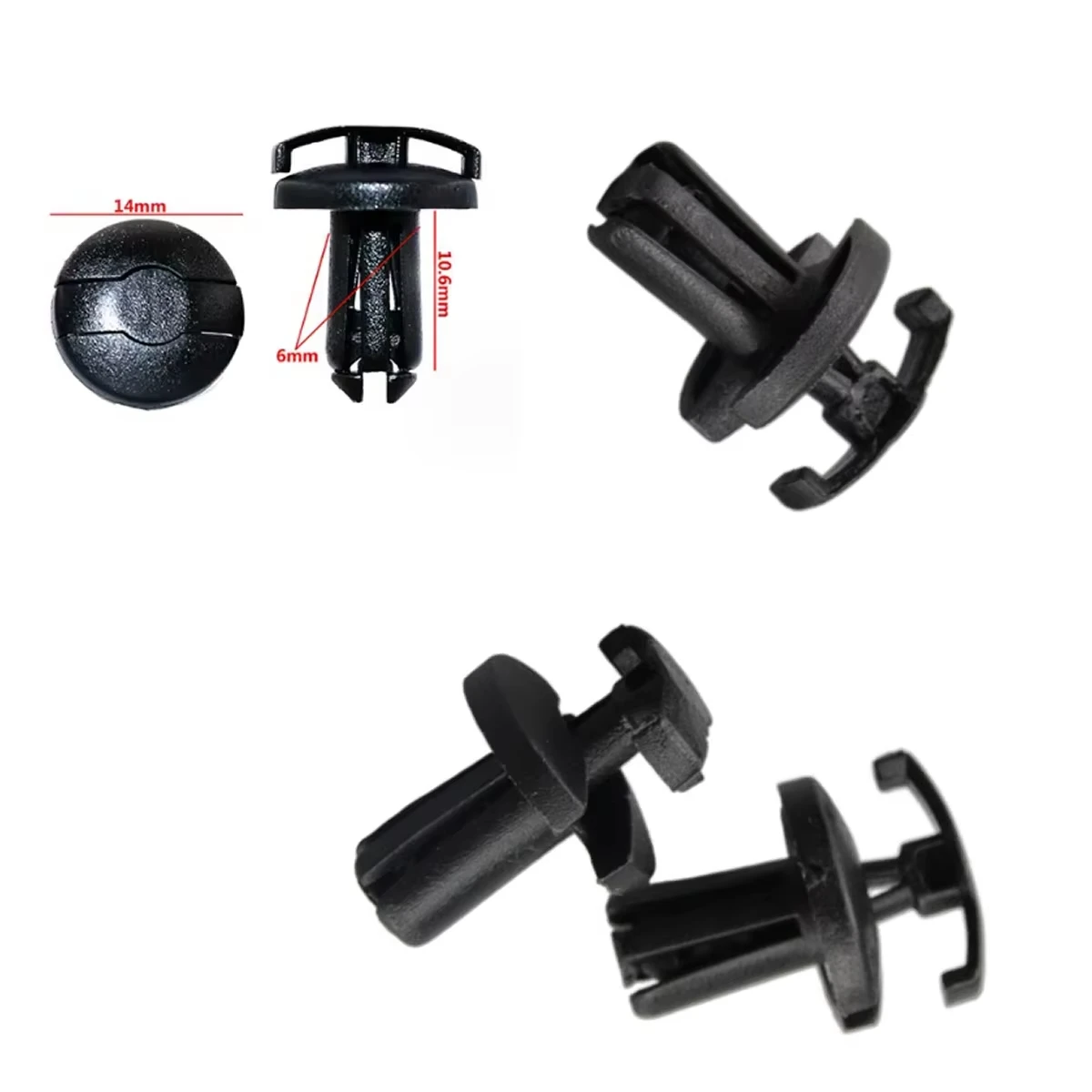 50/100x Motorcycle Screw Rivets Clip Fastener Fairing Trim 90683-GAZ-003 For Honda 90683GAZ003