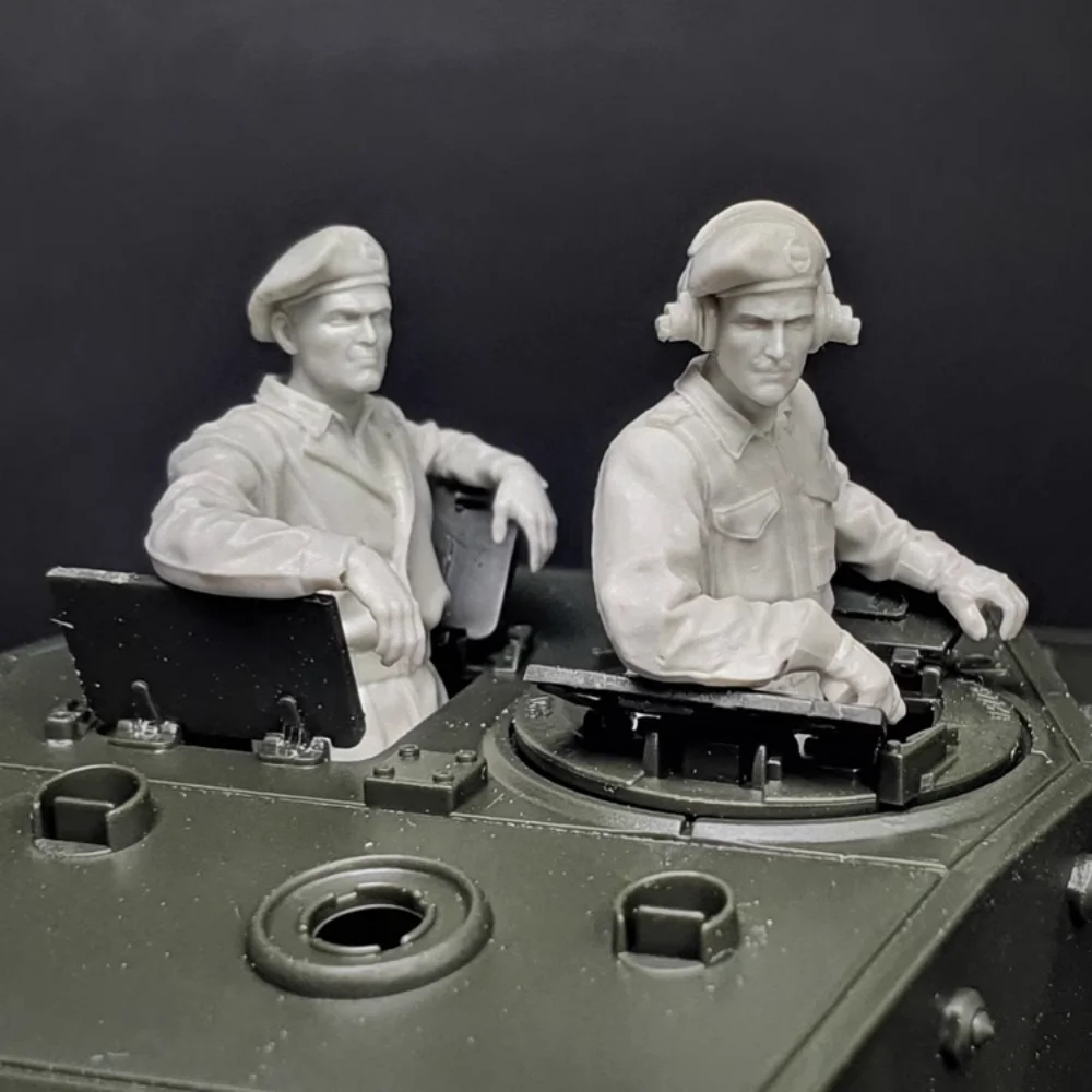 1/35 Scale Resin Soldier Figure Model Kit Military British Tank Turret Group 2 Personal GK Miniature Unassembled Unpainted N954