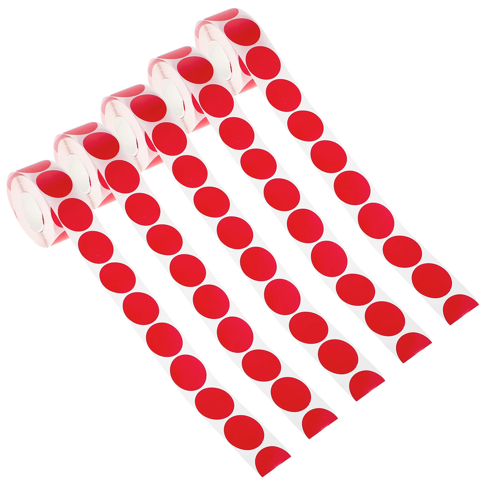 

5pcs 5 Rolls 25Mm Round Dot Stickers Blank Circle Labels Packaging Sealing Diy Crafts Adhesive Decals Smooth Writing Office Home