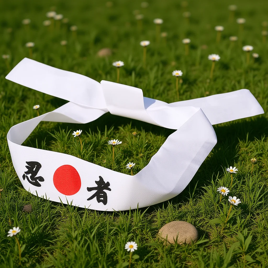 

Японская повязка на голову с символом ниндзя, хлопковая повязка для волос для спорта, кулинарии, карате, суши, для шеф-поваров, самураев, костюмов в стиле бусидо, японская повязка на голову