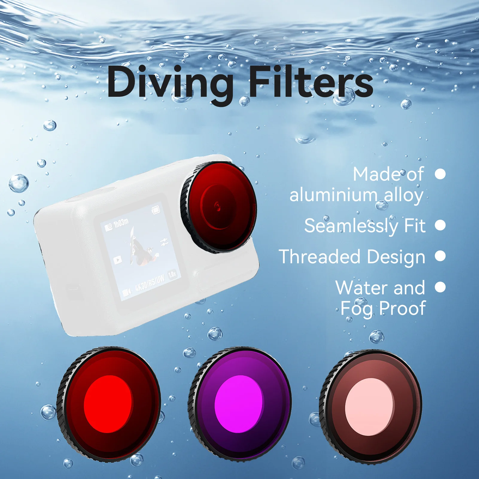 

Защитный фильтр для объектива AMagisn Diving, совместимый с DJI Osmo 5 Pro/4, для спортивных камер