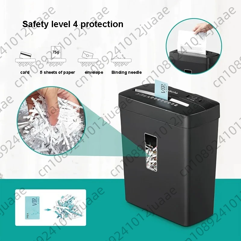 5 Sheet Automatic Paper Shredder Cross Cut Low Noise Card Shredder with 13L Trash Can for Disc Staple EU Plug 220