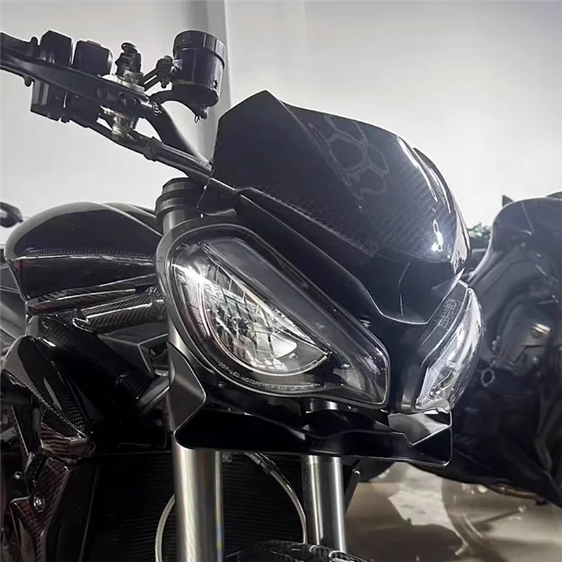 

Motorcycle Front Lip Fixed Wing Fairing Frontal Spoilers Kit For Street Triple 765 RS Street Triple 765 S RS 2017-2024