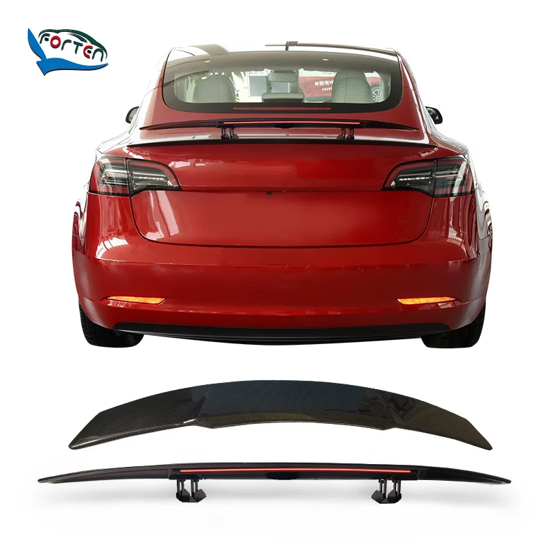 Universal Auto Lift Up&Down Electric Spoiler Wings Fit For Tesla Model 3 Car Rear Trunk Spoiler Sedan Cars