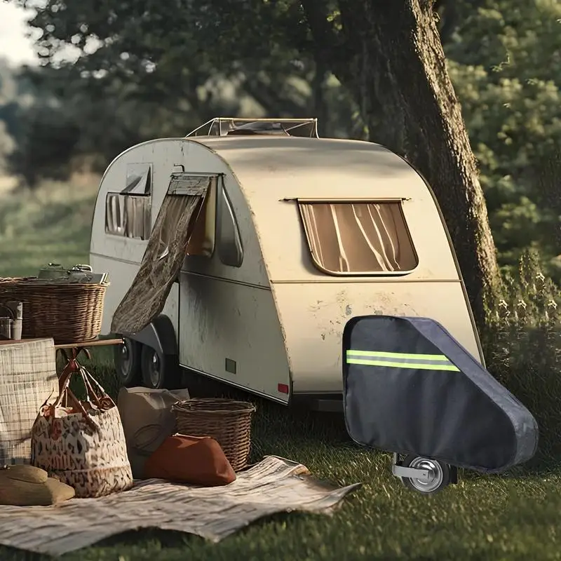 

Caravan Hitch Cover Car Hauler Caravan Hitch Protector Waterproof Windproof Breathable 600D Oxford Cloth Shade For RV Towing