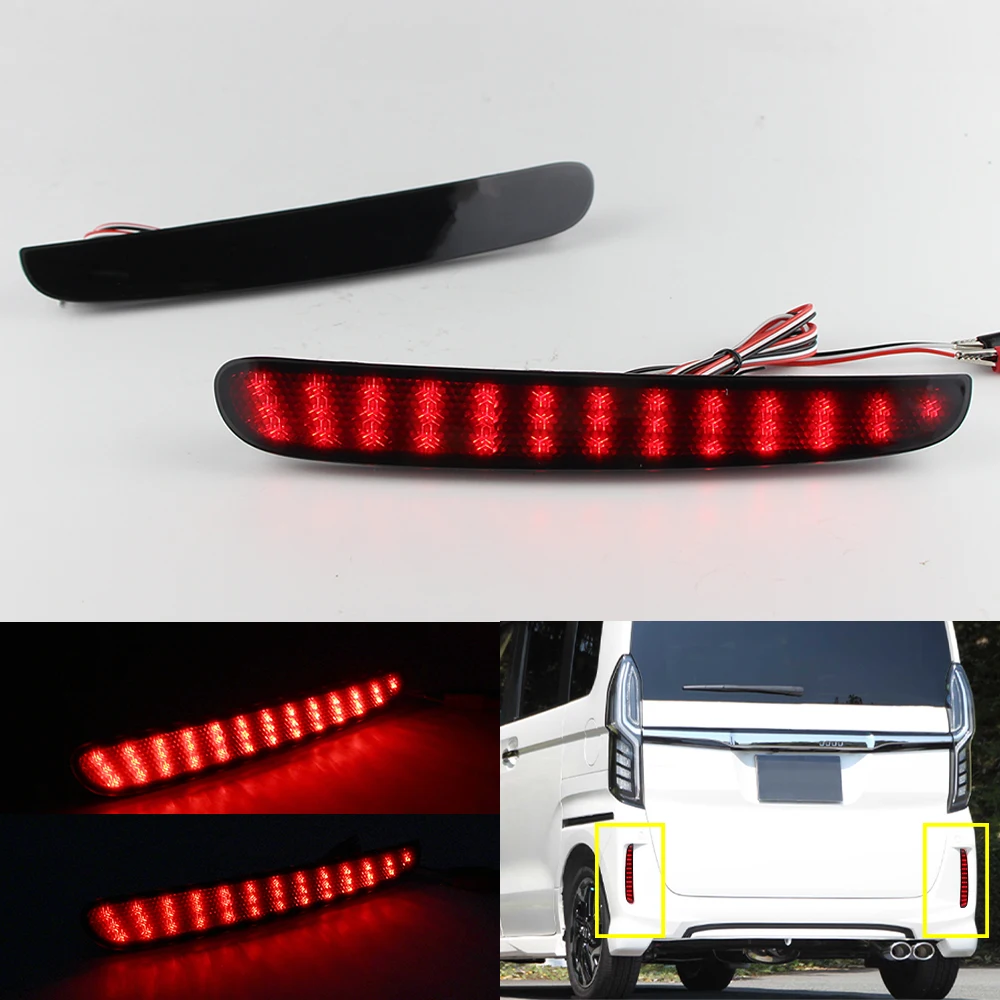 Carro LED traseiro Bumper Light para Honda NBOX, lâmpada de nevoeiro traseira, luz de advertência de estacionamento, refletor Taillights, acessórios do carro, 2X, 2023-2024