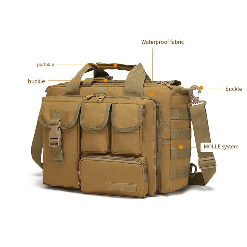 Laptop Bag Tactical Computer Backpack Patch Carry Bags Outdoor Coyote