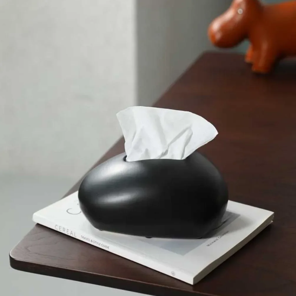 Nordic Tissue Box Ceramic Bedroom Paper Storage Case New Office Decorative Household Towel Holder High Quality Napkin Dispenser