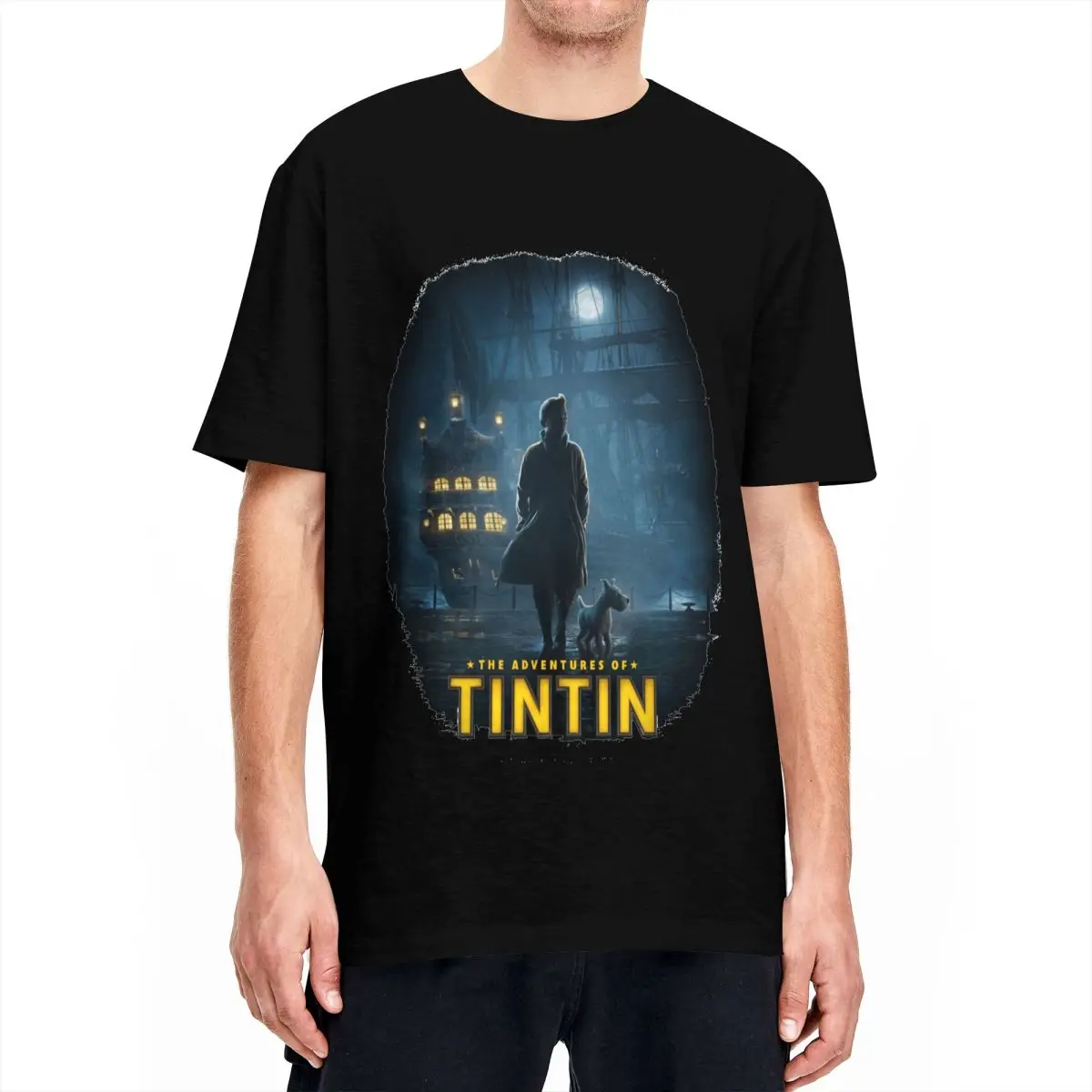 Tin Teen T Shirt For Men Women Cotton Top Tee Harajuku Captain Haddock Round Neck Short Sleeve