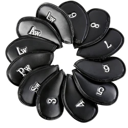 12Pcs Waterproof Golfs Putter Cover Iron Head Cover PU Leather Golfs Club Cover Iron Headcover Golfs Club Head Cover