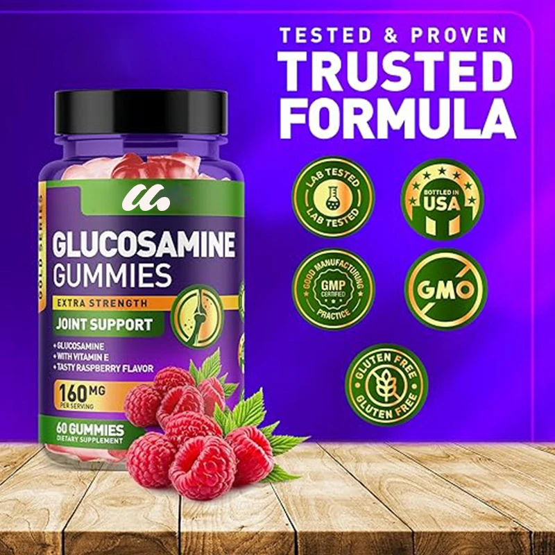 Glucosamine Gummies Bevatten Vitamine E-Joint Supplementen Voor Gummie, Zeer Effectieve Antioxidanten En Ontstekingsreacties