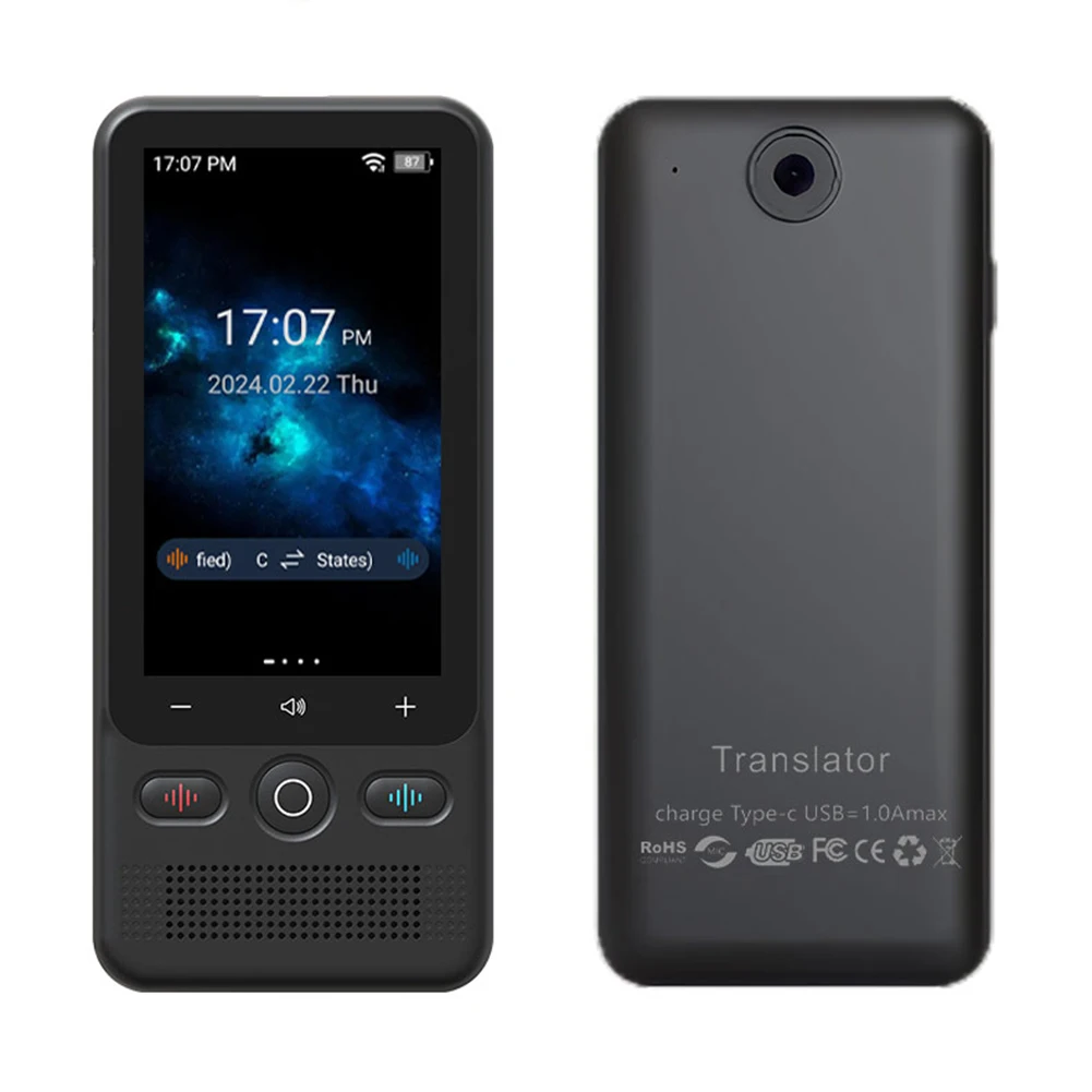 138 لغة غير متصل مترجم صوتي WIFI جهاز ترجمة في الوقت الحقيقي Chatgpt/Online/Offline/التسجيل/مترجم الصور
