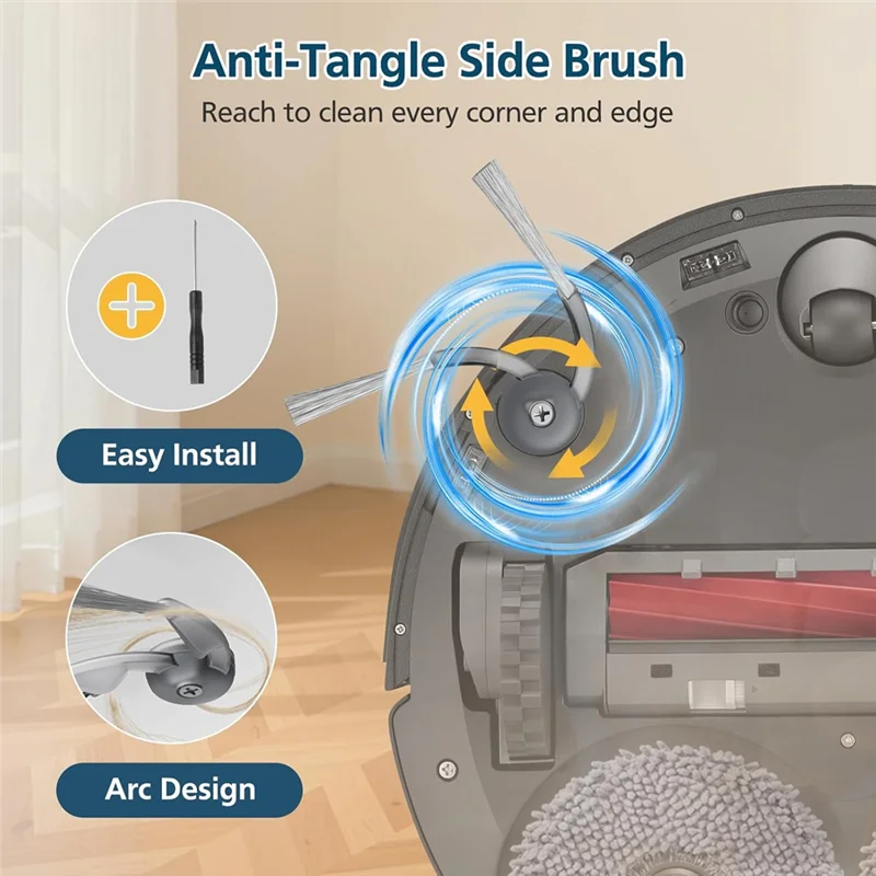 A02V-로보락 QV 35A/QV 35S 로봇 청소기용 액세서리 26팩 교체 키트- 메인 브러시, 사이드 브러시, 물걸레 패드, 먼지 봉투 포함