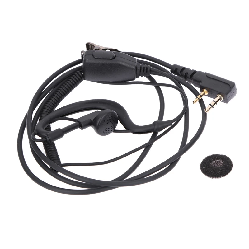 1/2/3/4/5 PCS 2 PIN Earpiece Headset PTT MIC 1m Ear Hook Walkie Talkie Earbud Interphone Earphone Earpiece for UV5R/KENWOOD/HYT