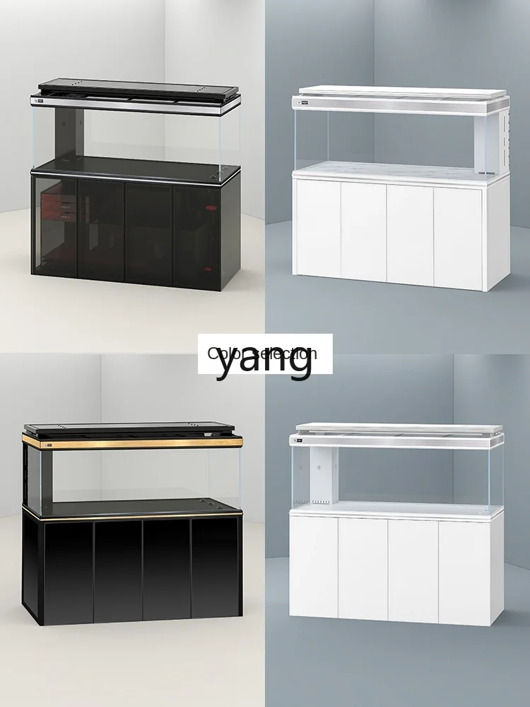 yjq Living Room Large Gold Crystal Super White Screen Color Butterfly Glass Bottom Filter Light Luxury Ecological Pot