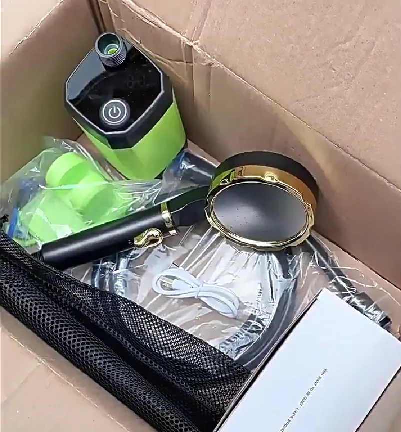 6000mAh Rechargeable Camping Shower, Dual Speed with Temperature Display for Outdoor Use